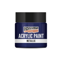 Pentart metallic acrylverf 50 ml – Kobaltblauw