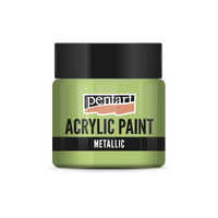 Pentart metallic acrylverf 50 ml – Lichtgroen