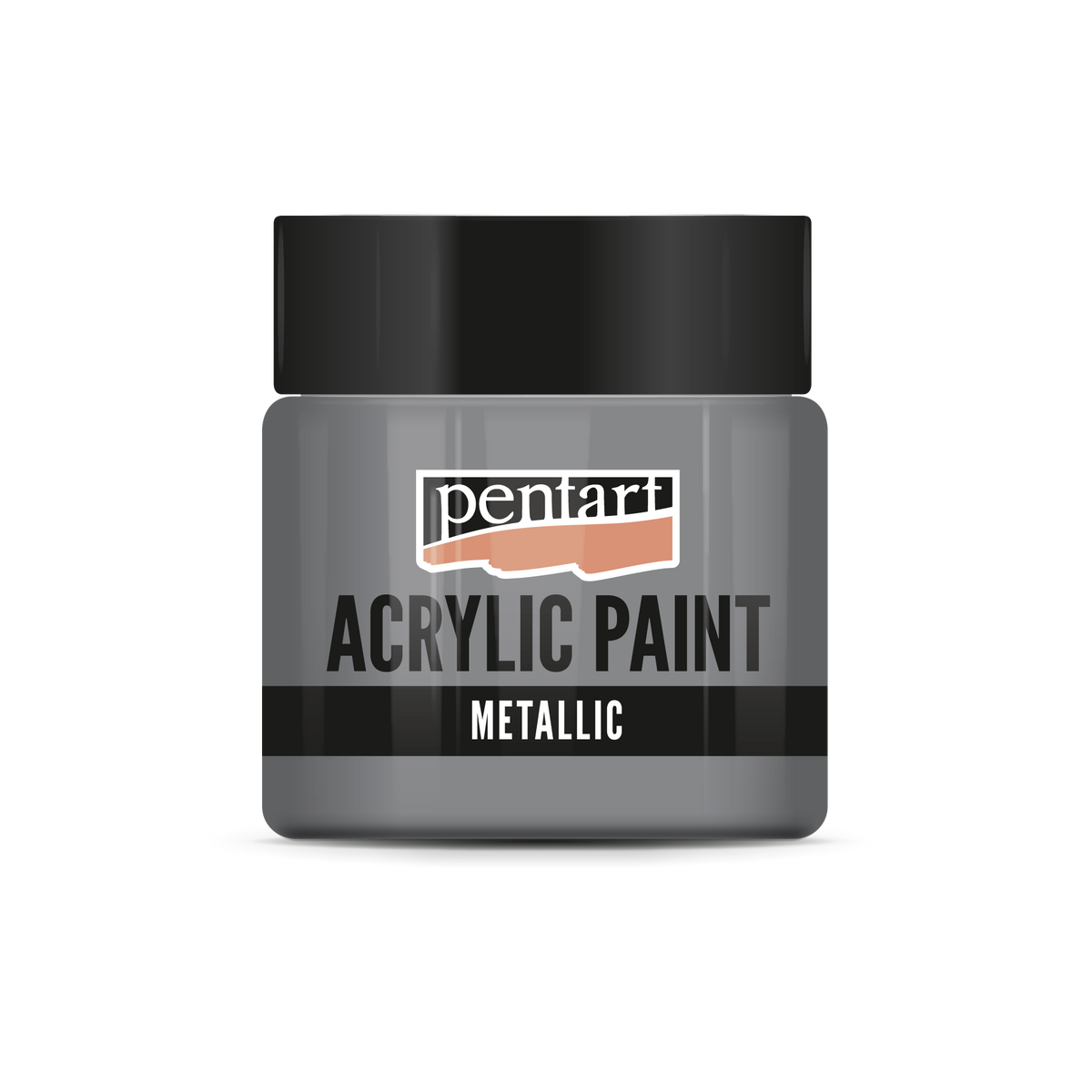 Pentart metallic acrylverf 50 ml – Loodgrijs
