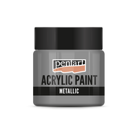 Pentart metallic acrylverf 50 ml – Zilveren touch
