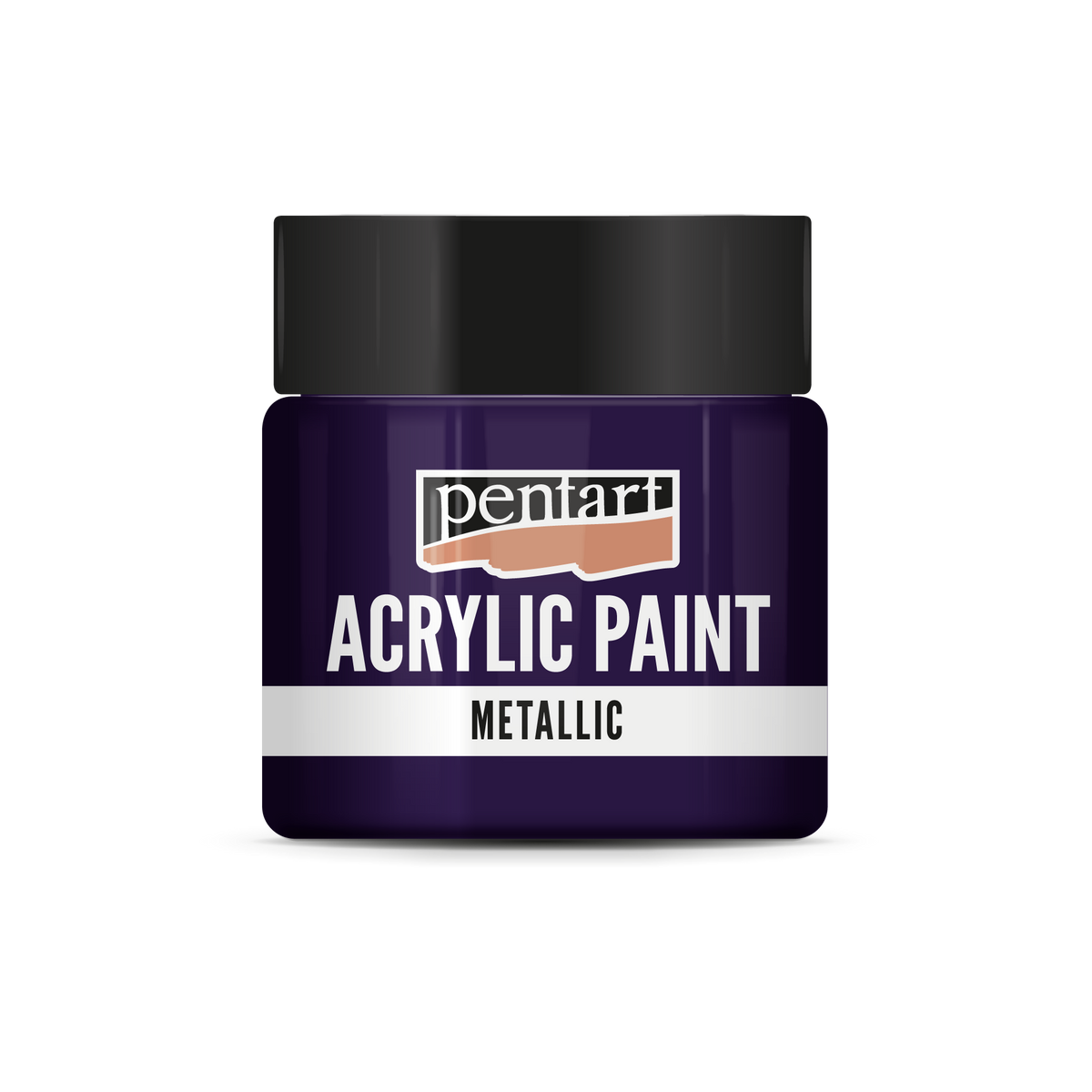 Pentart metallic acrylverf 50 ml – Zilverpaars