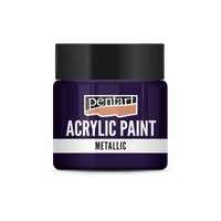 Pentart metallic acrylverf 50 ml – Zilverpaars