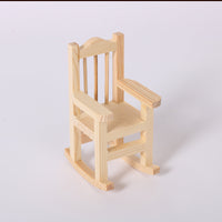 Pentart miniatuur houten schommelstoel, 6 × 6 × 10 cm