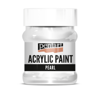Pentart parelmoer acrylverf 230 ml – wit