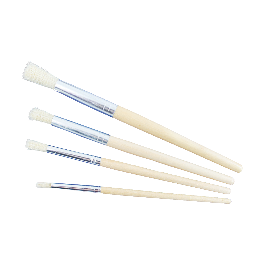 Pentart penselenset voor sjablonen, 4 stuks