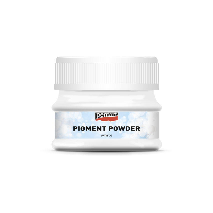 Pentart pigmentpoeder wit, min. 10 g