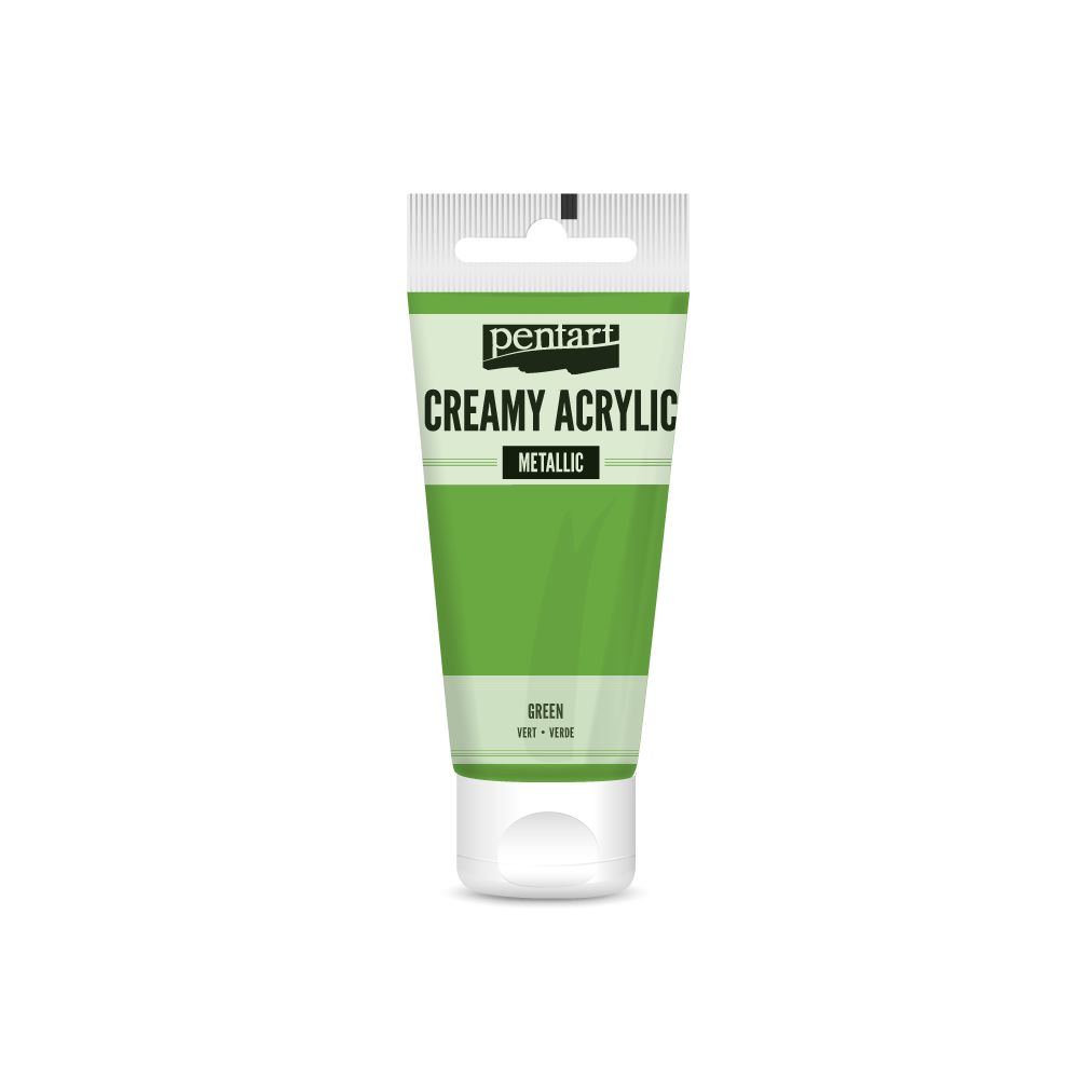 Pentart romige metallic acrylverf 60 ml – Groen