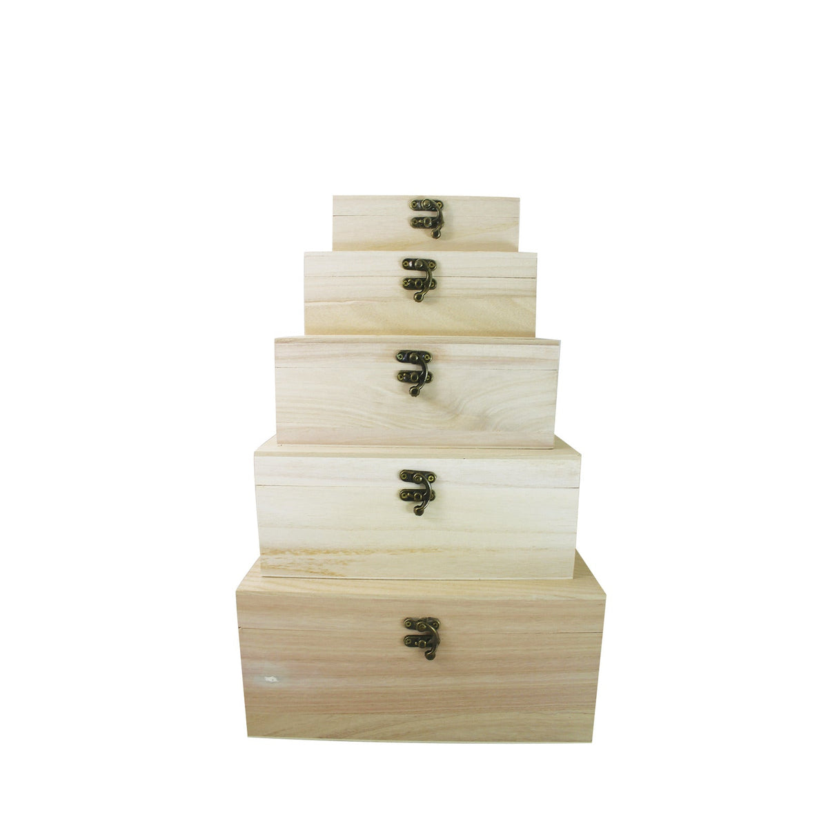 Pentart set van 5 houten kistjes 27 × 23 × 13 cm