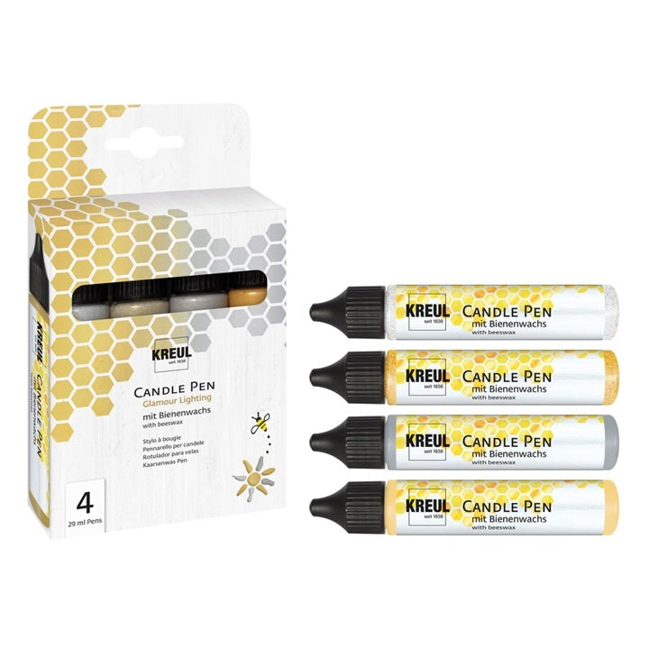 Kreul kaarsenstiften glamourset 4 × 29 ml