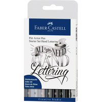 Faber-Castell PITT Artist Pen startset Hand Lettering, 9-delig