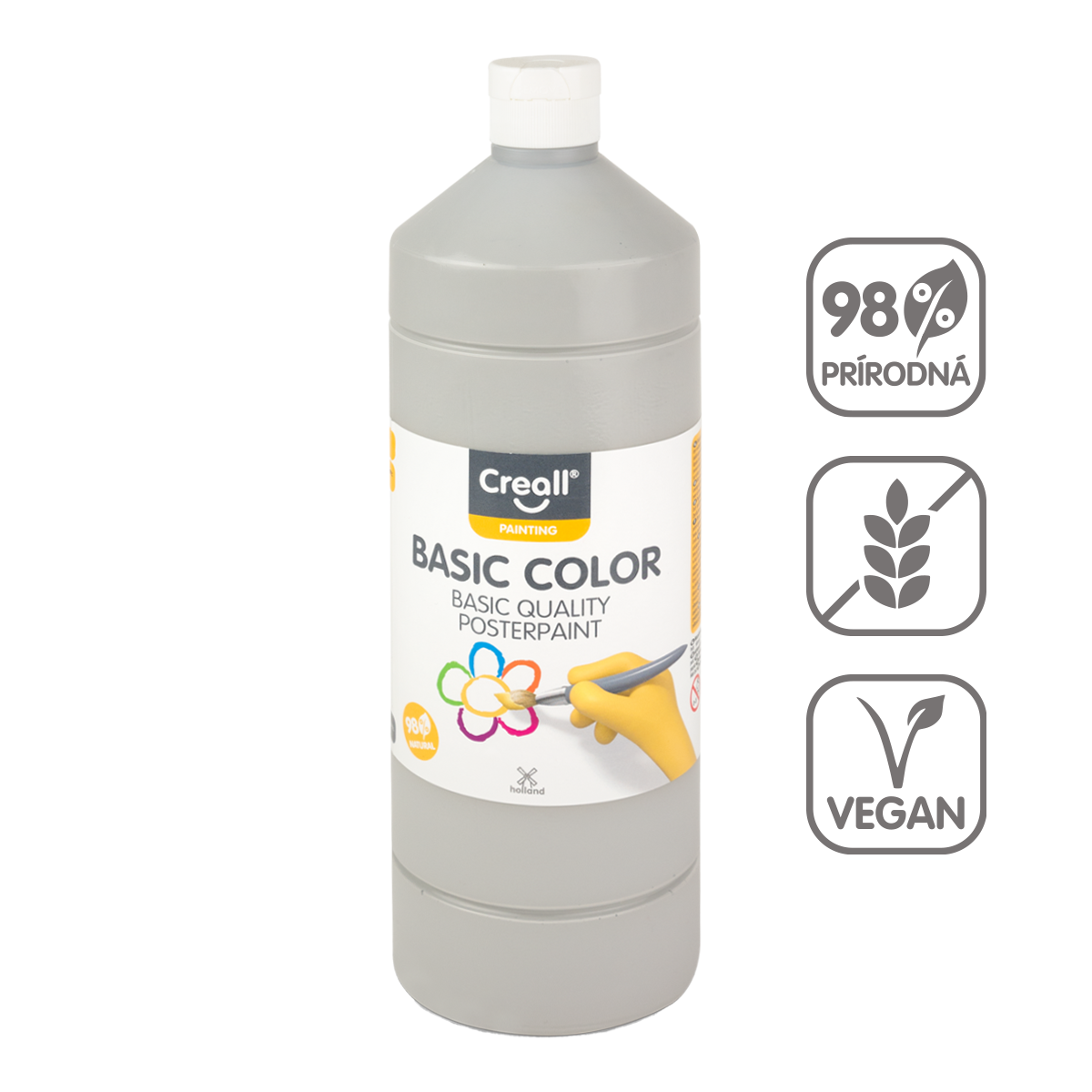 Plakkaatverf Creall 500 ml – grijs