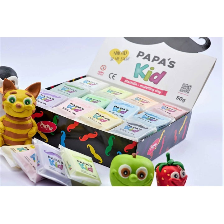 Papa's Kid plasticine in doos, 48 × 50 g – afbeelding 2