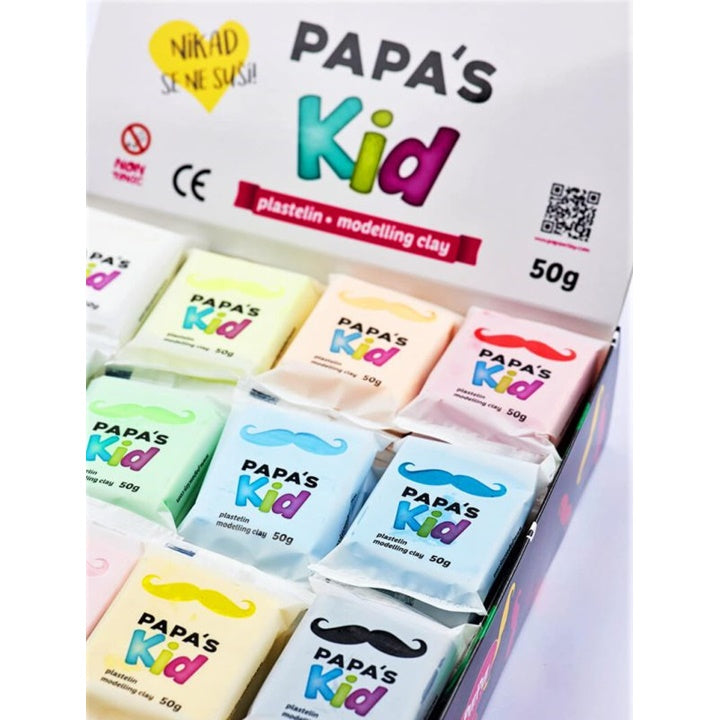 Papa's Kid plasticine in doos, 48 × 50 g – afbeelding 3