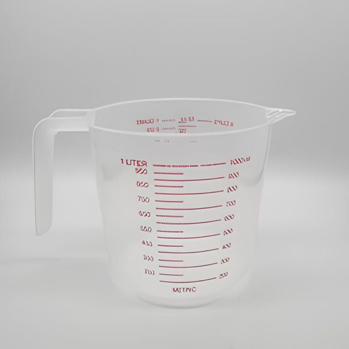 Maat- en gietbeker van kunststof, 1000 ml