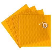 Bijenwasplaten 20 × 20 cm met kaarslont, 4 stuks – afbeelding 5