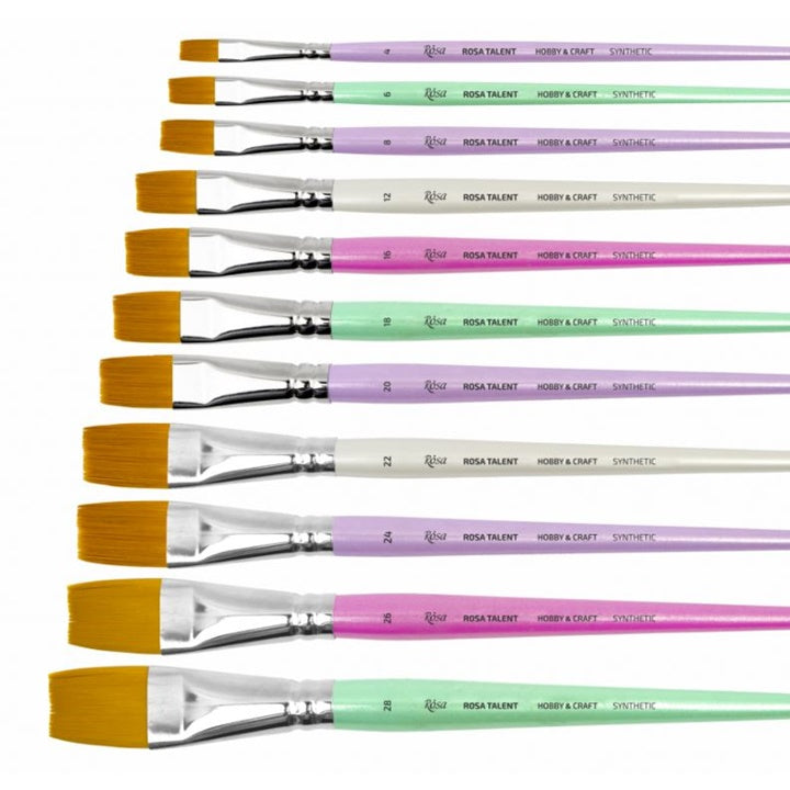 Rosa Hobby & craft plat penseel synthetisch