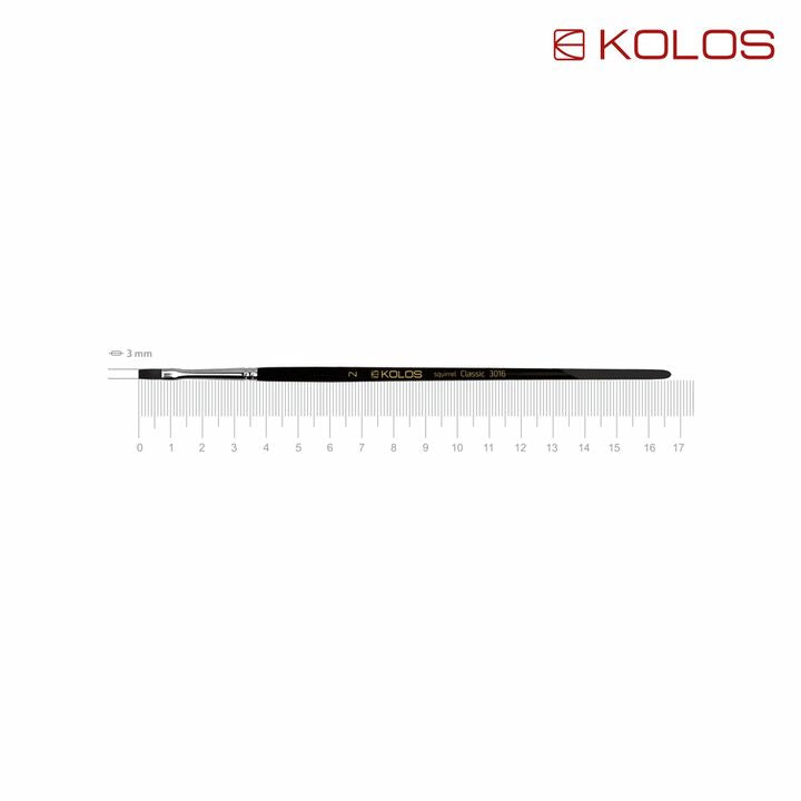 KOLOS Classic 3016 plat penseel eekhoornhaar – afbeelding 3