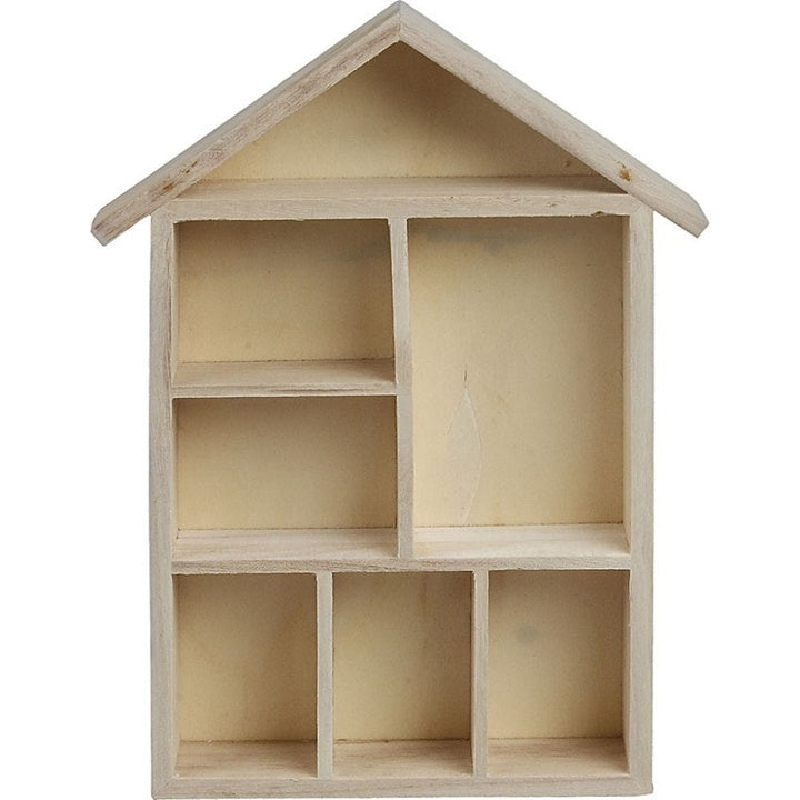 Creativ Company wandrek in huisvorm, hout, 30 × 21 × 4 cm