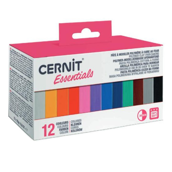 Cernit polymeerklei Basic, set 12 × 25 g