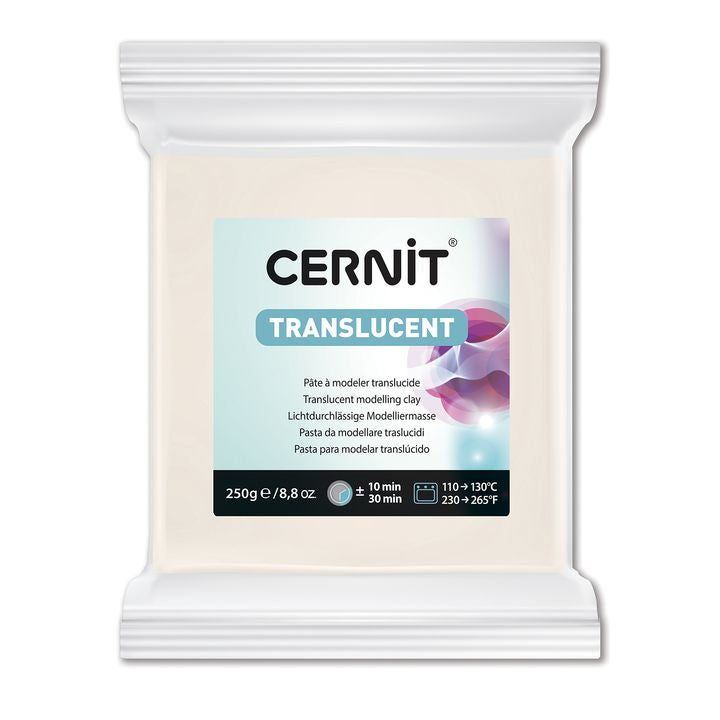 Cernit Translucent polymeerklei, halfdoorzichtig, 250 g – afbeelding 2