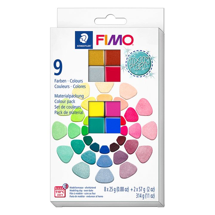 FIMO Effect Mixing Pearls polymeerklei, set 8 × 25 g + 2 × 57 g
