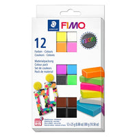 FIMO Effect polymeerklei neonkleuren, set 12 × 25 g