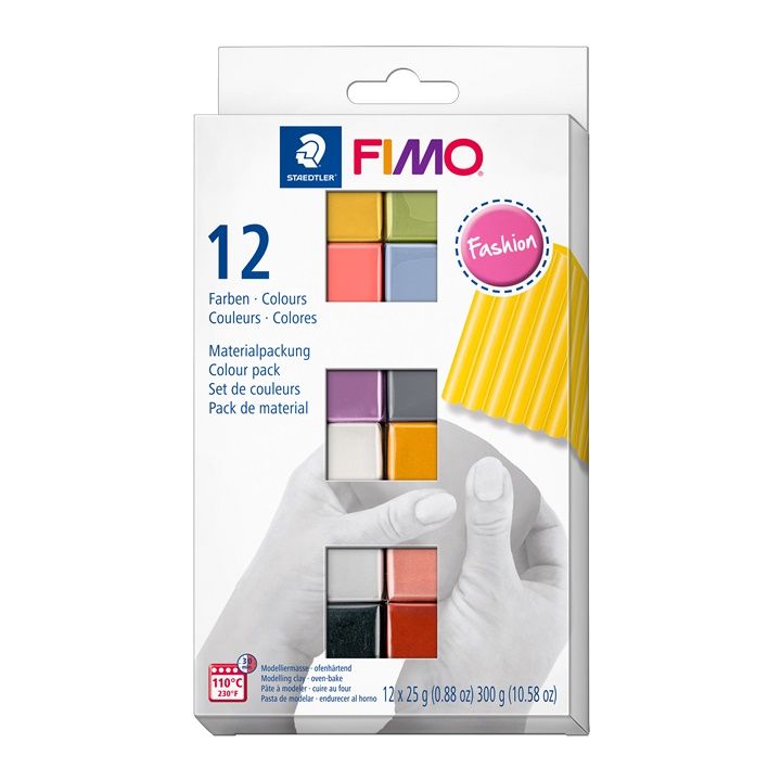 FIMO Soft polymeerklei Fashion, set 12 × 25 g