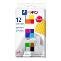 FIMO Soft polymeerklei basiskleuren, set 12 × 25 g