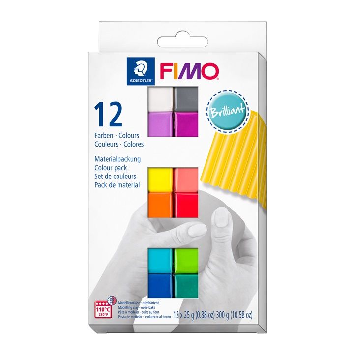 FIMO Soft polymeerklei Brilliant, set 12 × 25 g