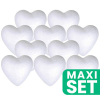 Polystyrene Heart 5 cm, Set of 10