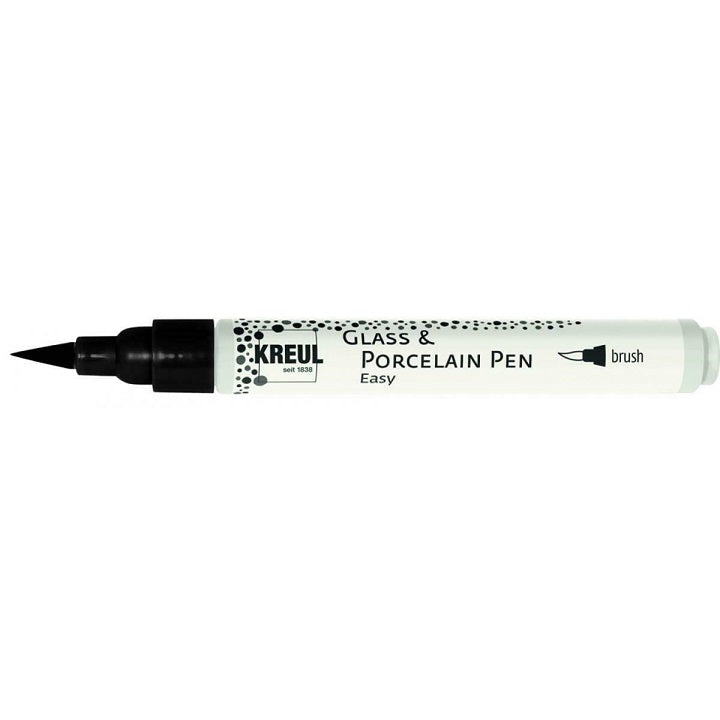 KREUL Easy glas- en porseleinstift met penseelpunt, zwart