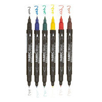 Marvy 122-S textielstift met ronde punt en penseelpunt