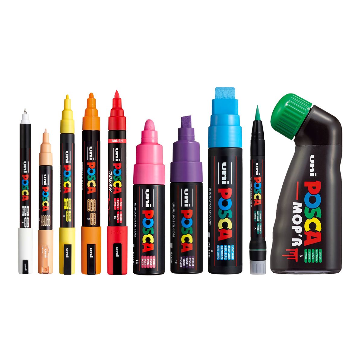 Posca Acrylic Marker PC-3M 0.9 - 1.3 mm, Bright Yellow (3)