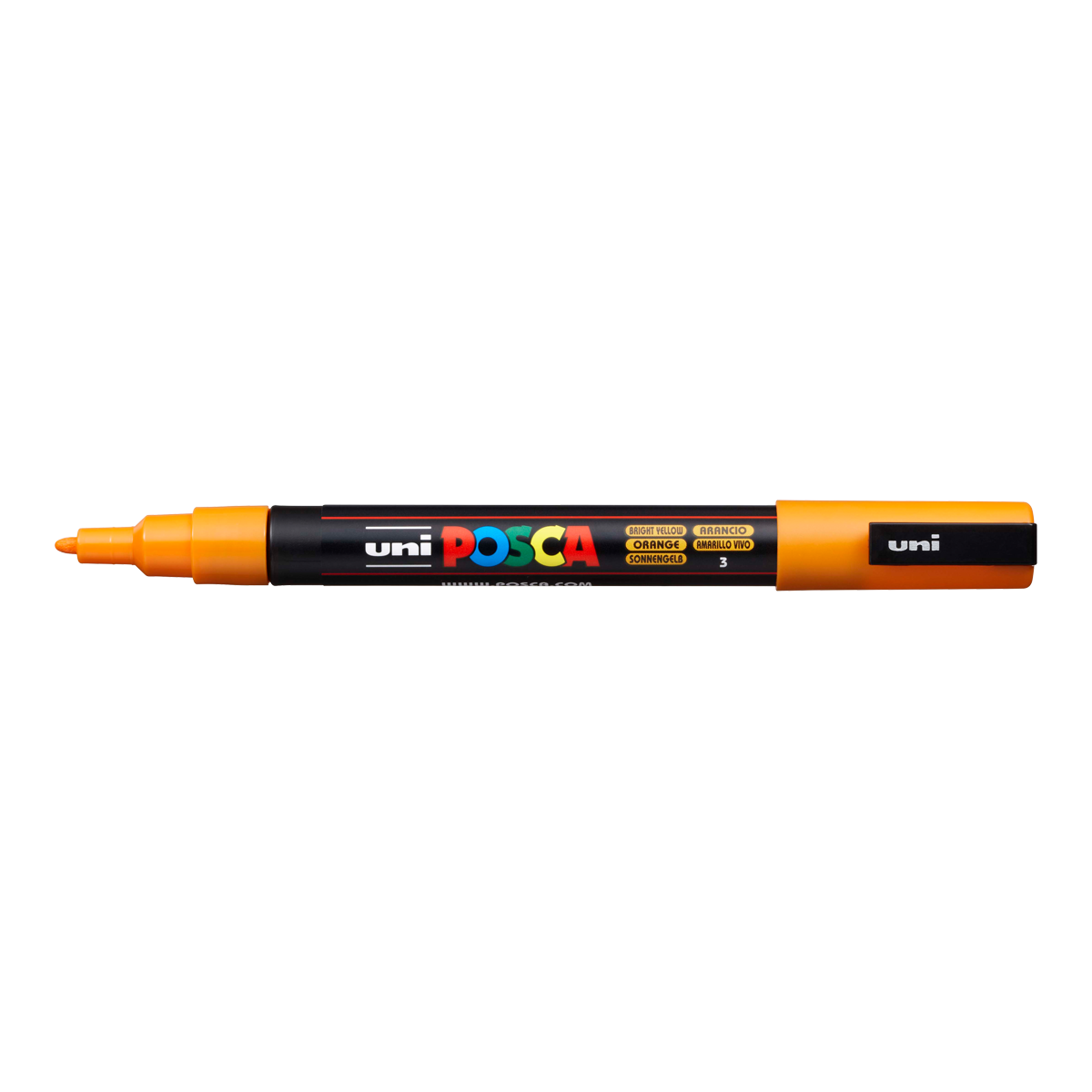 Posca Acrylic Marker PC-3M 0.9 - 1.3 mm, Bright Yellow (3)