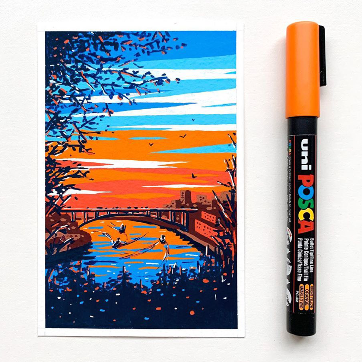 Posca Acrylic Marker PC-5M, 1.8 – 2.5 mm, Lilac (34)