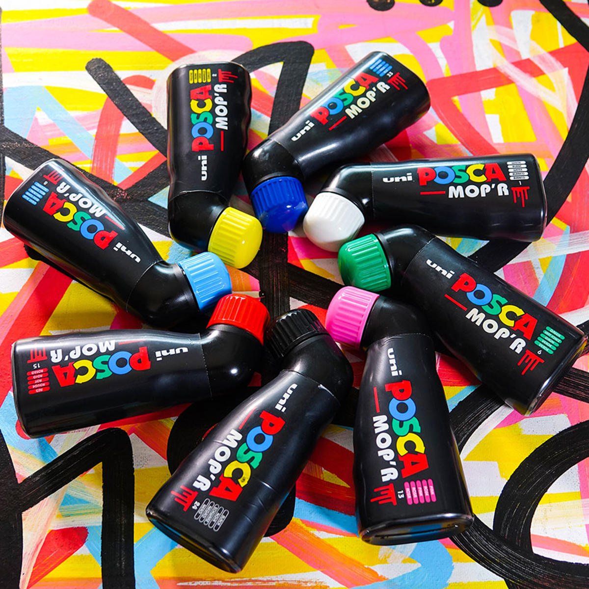 Posca PCM-22 8C MOP'R Acrylic Paint Marker Set 3 – 19 mm - set of 8 pcs