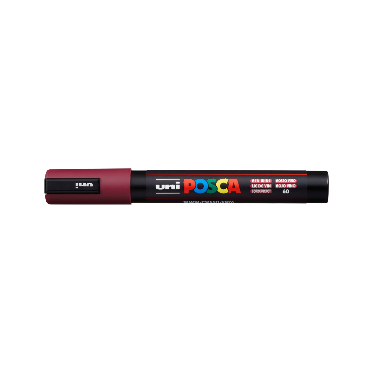 Acrylmarker Posca PC-5M bordeauxrood (60), 1,8–2,5 mm – afbeelding 2