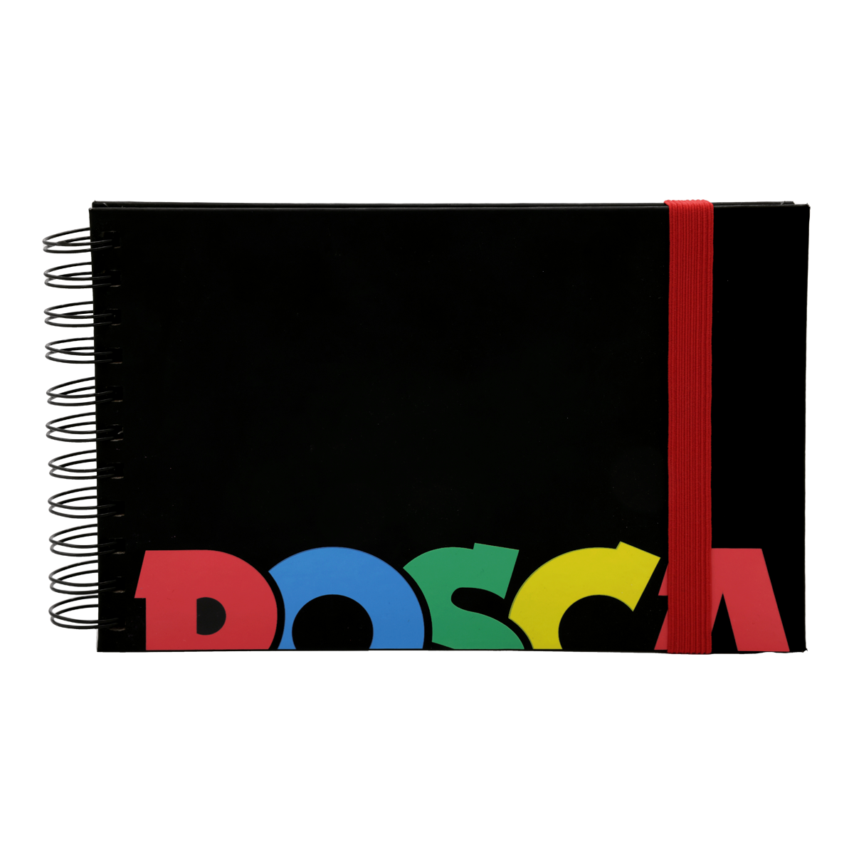 Posca schetsboek A5, zwarte kaft, drie kleuren papier