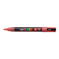 Posca verfstift PC-3ML glitter 0,9–1,3 mm – Rood (L15)