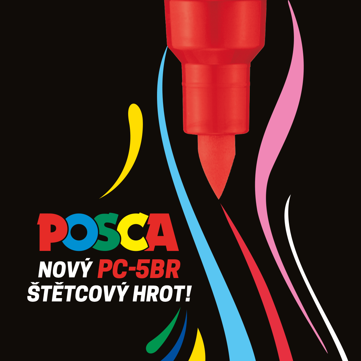 Posca verfstift PC-5BR 1–4 mm, wit