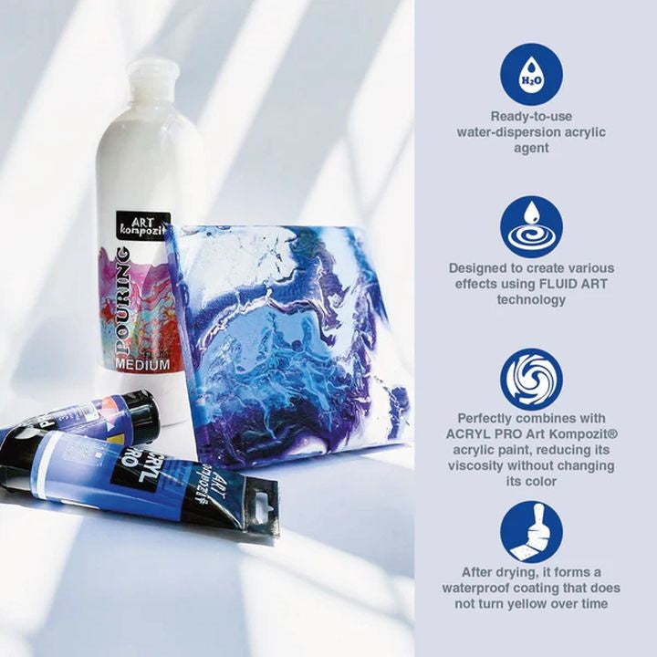 Kompozit pouring medium 500 ml en 1.000 ml – afbeelding 2