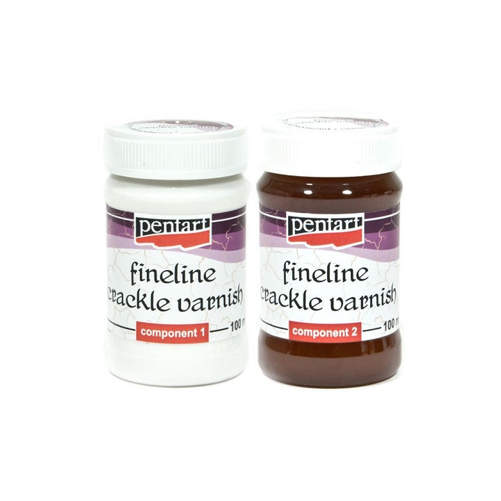 Pentart craquelélak 2-fasen, fijne scheurtjes, 2 × 100 ml