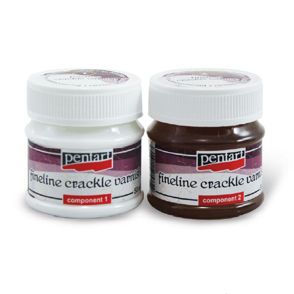Pentart craquelélak 2-fasen, fijne scheurtjes, 2 × 50 ml