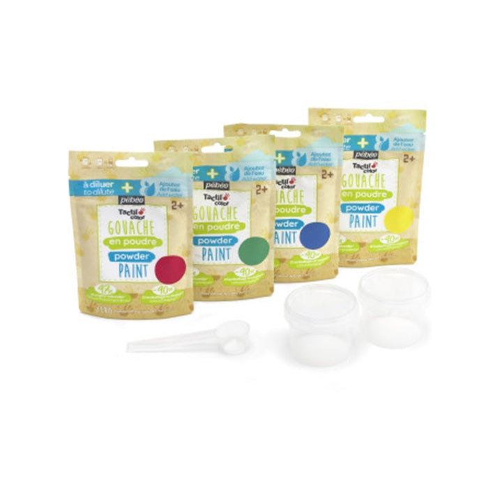 Pébéo Tactilcolor gouachepoeder 4 × 100 g – afbeelding 2