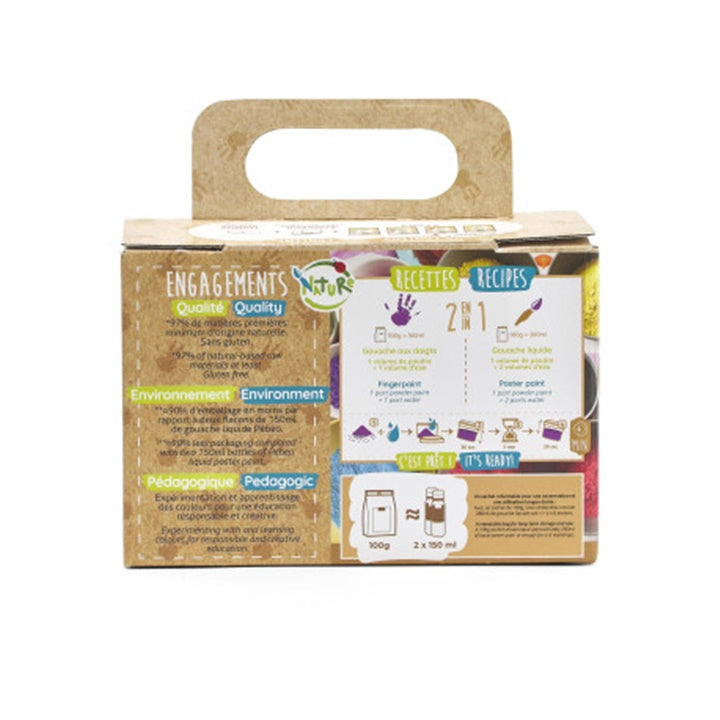 Pébéo Tactilcolor gouachepoeder 4 × 100 g – afbeelding 3