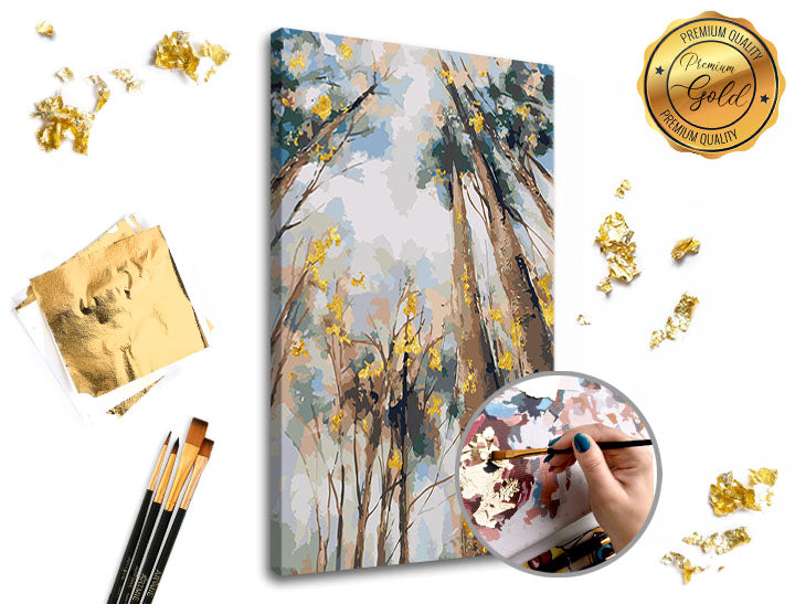 PREMIUM GOLD Paint by Numbers | Among the Trees — image 2