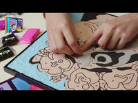 OKTO Sensory Art schilderen op nummer met Air Clay, wasbeer