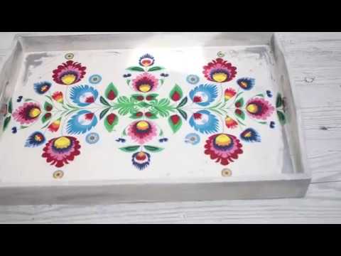 Decoupageservet folkpatroon 33 × 33 cm