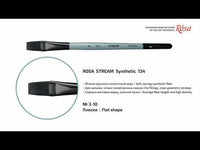 Plat penseel Rosa Stream 134, synthetisch, voor aquarel