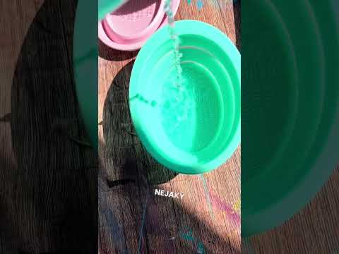 Opvouwbare siliconen waterpot voor penselen